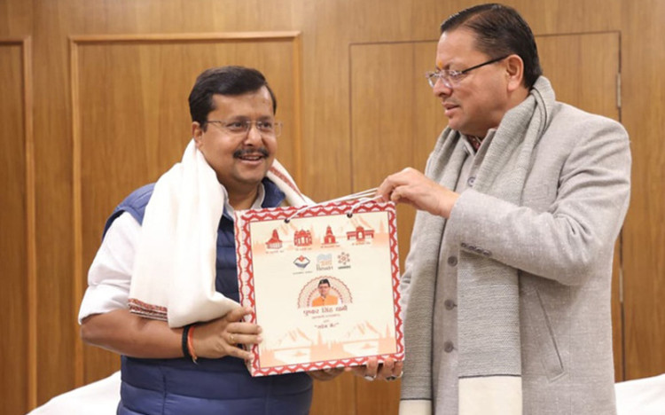 मुख्यमंत्री धामी ने नितिन नबीन से भेंट दायित्व ग्रहण पर बधाई दी